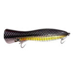 Addict Pro Popper Lure - 78g fish scales black/yellow