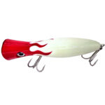 Addict Pro Popper Lure - 78g red head fire / white