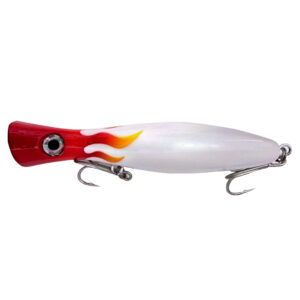 Addict Pro Popper Lure - 78g red head fire yellow / cream