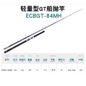 Ecooda Rod POPPING BOAT CASTING - ECBGT-84MH