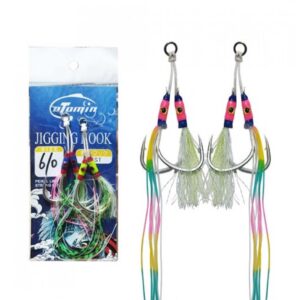 Jig Assist Hook with eye 4/0 white - pack of 2